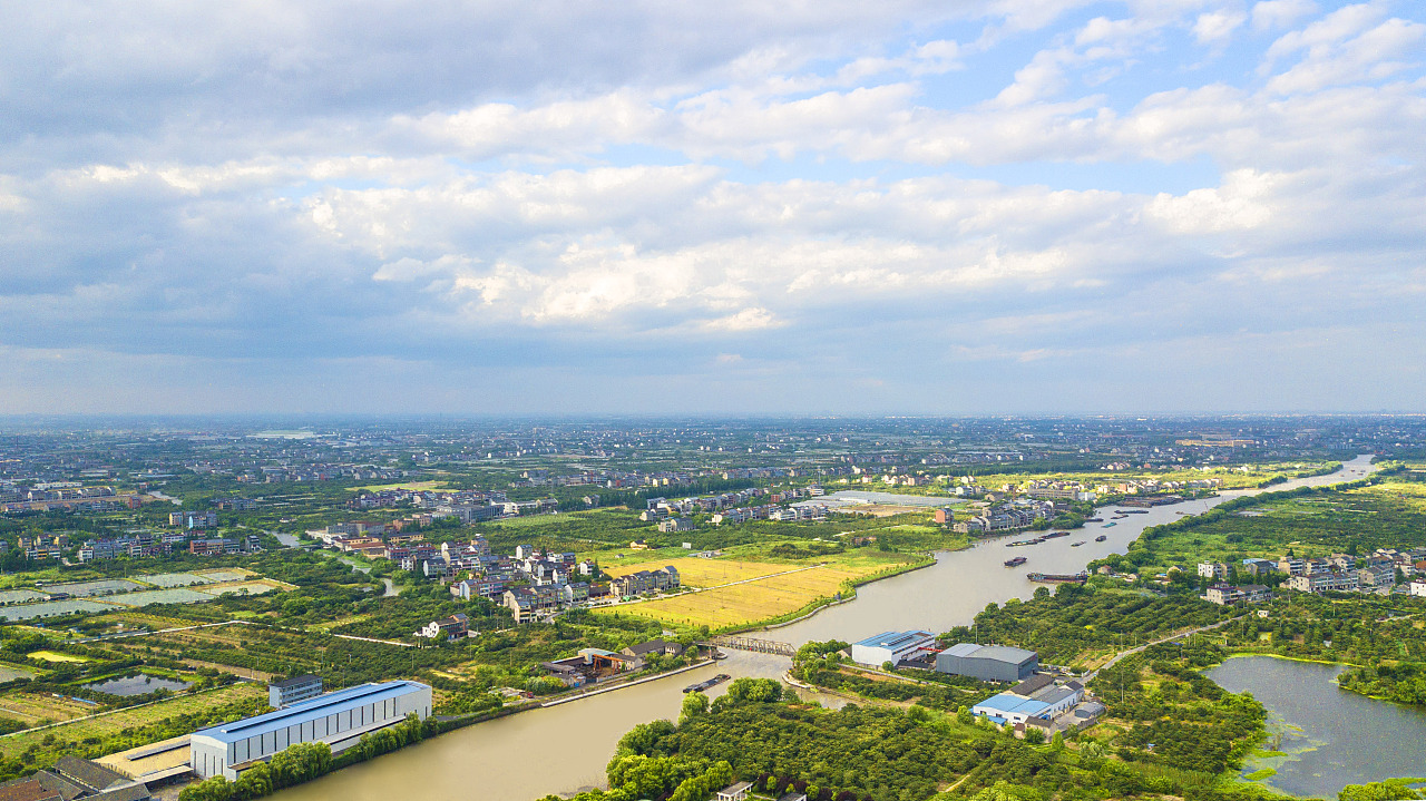 塘栖李家桥航拍 (浙江省杭州市余杭区)