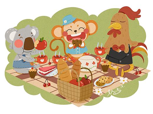 小動(dòng)物們（個(gè)人主頁(yè)-ZNTA4Mzk5MTI=） - 兒童插畫(huà) - 站酷設(shè)計(jì)師周孟不愛(ài)做夢(mèng)原創(chuàng)素材 - 站酷ZCOOL