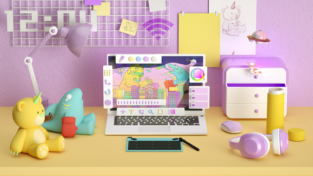 C4D 练习（图ZMjQ0MjY0MTk2） - 场景 - 站酷设计师小丹爱吃饭原创素材 - 站酷ZCOOL