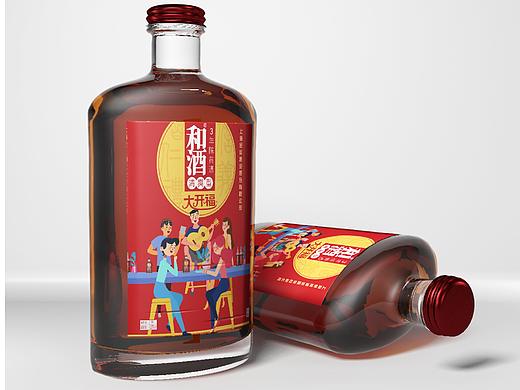 黃酒包裝設(shè)計(jì)（個(gè)人主頁(yè)-ZNDEwMTkwMTY=） - 包裝 - 站酷設(shè)計(jì)師張小胖的菜原創(chuàng)素材 - 站酷ZCOOL