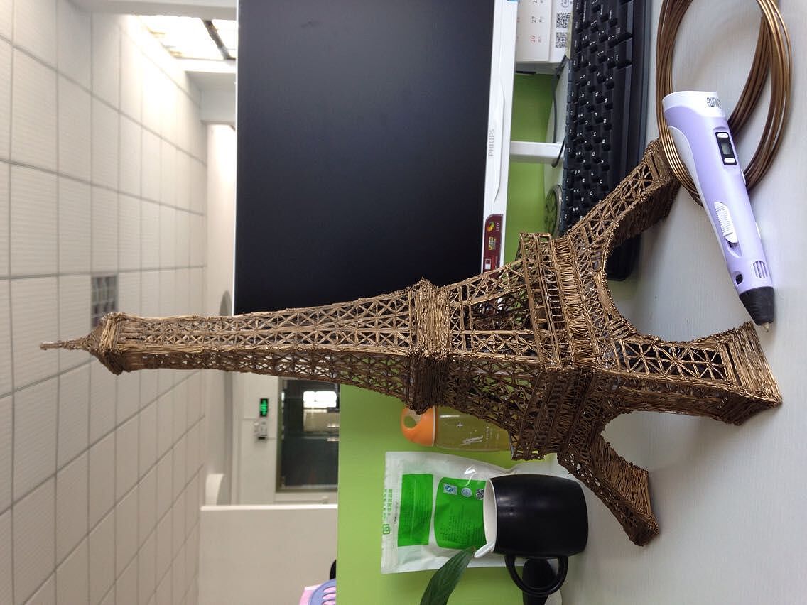 3d打印笔之埃菲尔铁塔图片欣赏大概100米耗材