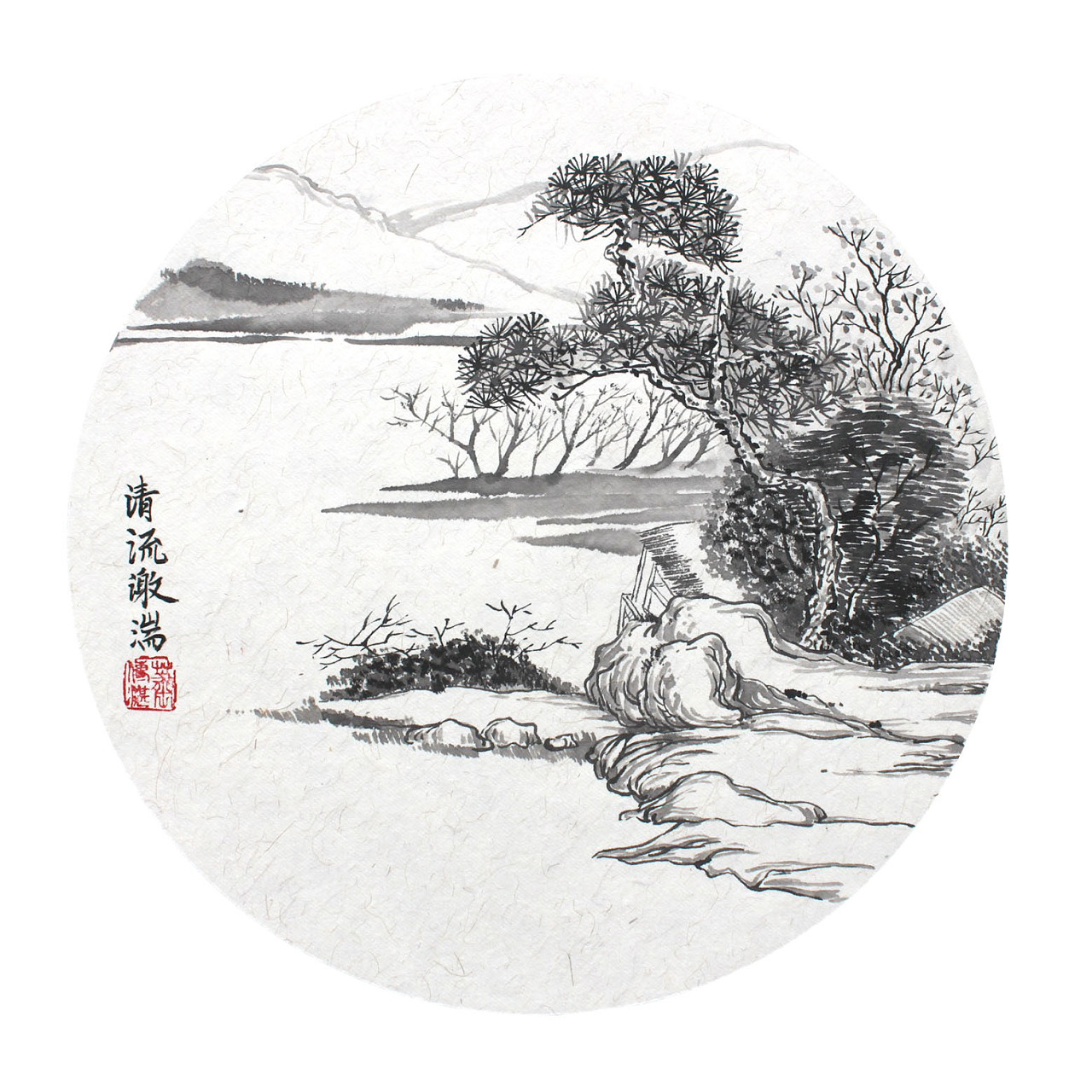 一直很喜欢传统的山水绘画,从临摹如人的画开始!