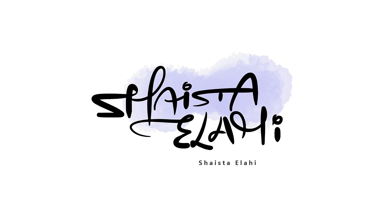 英文签名设计案例丨Shaista Elahi近百种签名设计方案