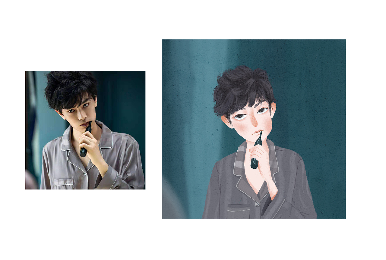 丁禹兮人像插画