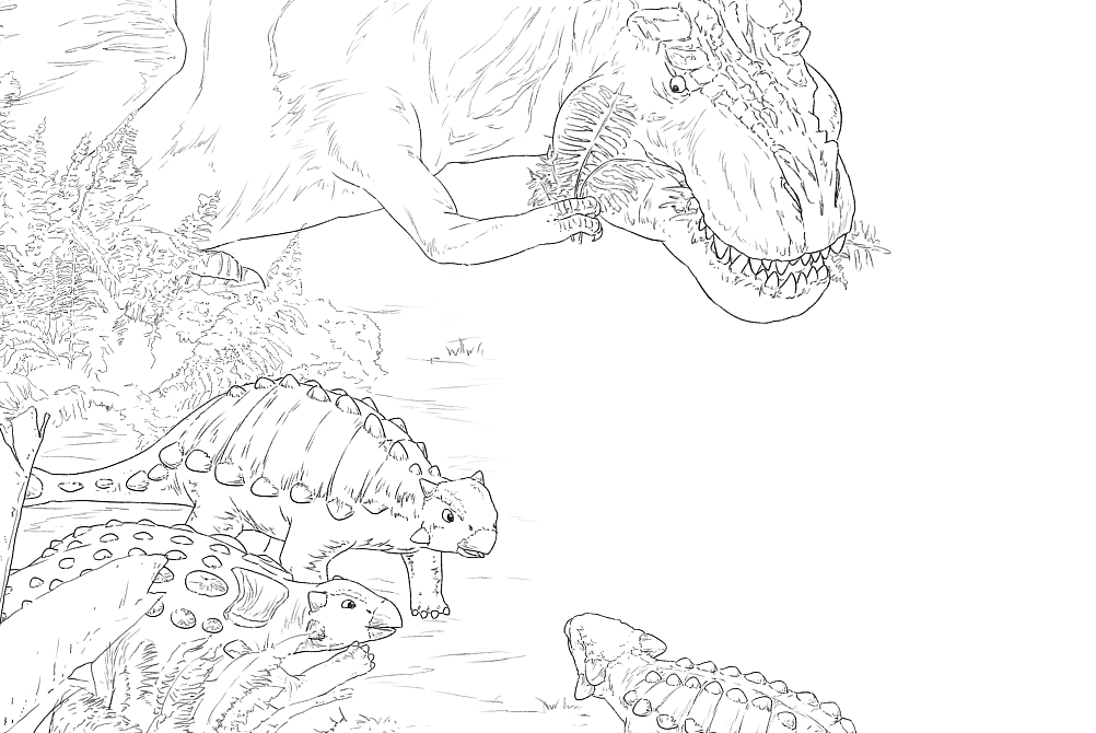 恐龙科普 故事绘本 钢笔线稿 儿童插画（图ZMjAxMTk2NDEy） - 商业插画 - 站酷设计师画画的蛮蛮原创素材 - 站酷ZCOOL