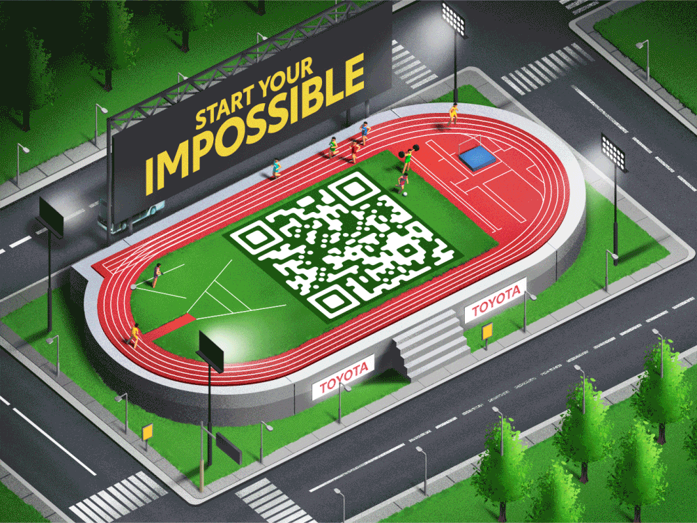 立体二维码设计 | 丰田中国微信公众号