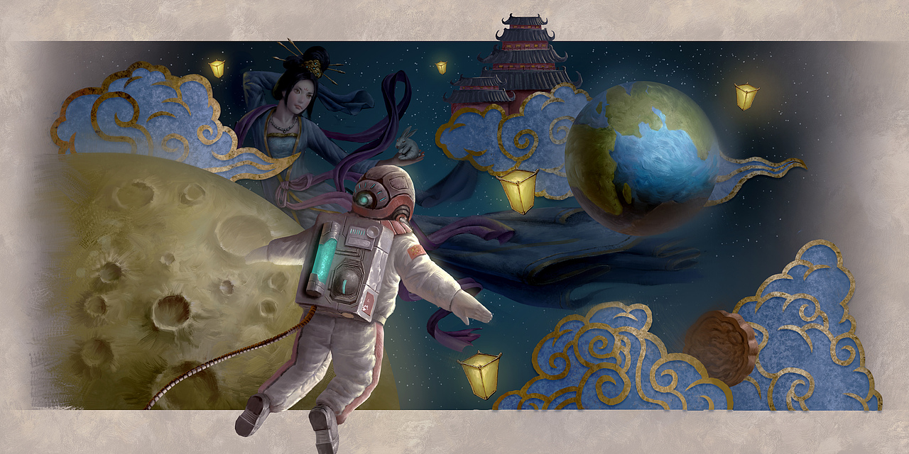 航天新时代（图ZMTg2MjA2MDU2） - 商业插画 - 站酷设计师皮沛PiPei原创素材 - 站酷ZCOOL