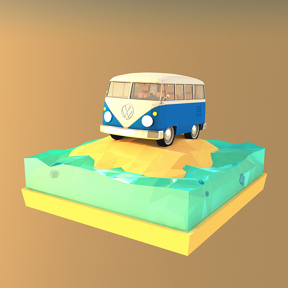 Low Poly 大众T1