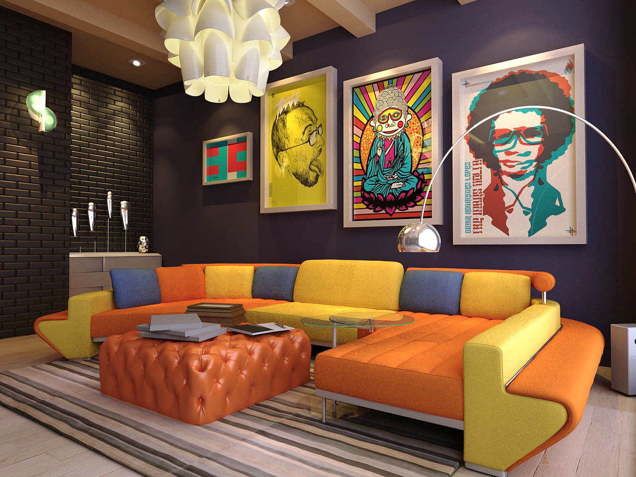 波普住宅——第一次作业（图ZMjI1MTk4MTI=） - 家装设计 - 站酷设计师Euyyue原创素材 - 站酷ZCOOL