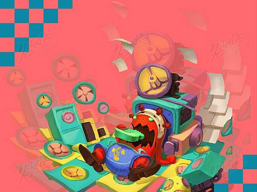 彩色贪吃小怪物