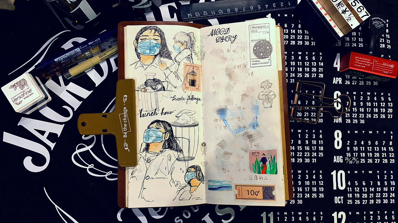 2020手帐日常（上）（图ZMjE3NzA3MDA4） - 创作习作 - 站酷设计师sandian三点菌原创素材 - 站酷ZCOOL