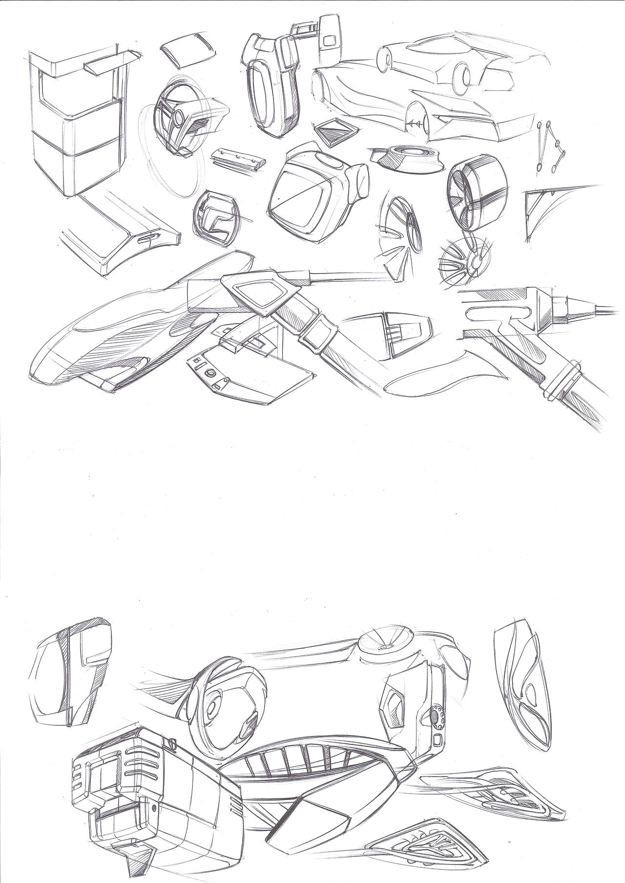 工业设计手绘之吓jx画的线稿形体|工业/产品|其他工业/产品|四重人格