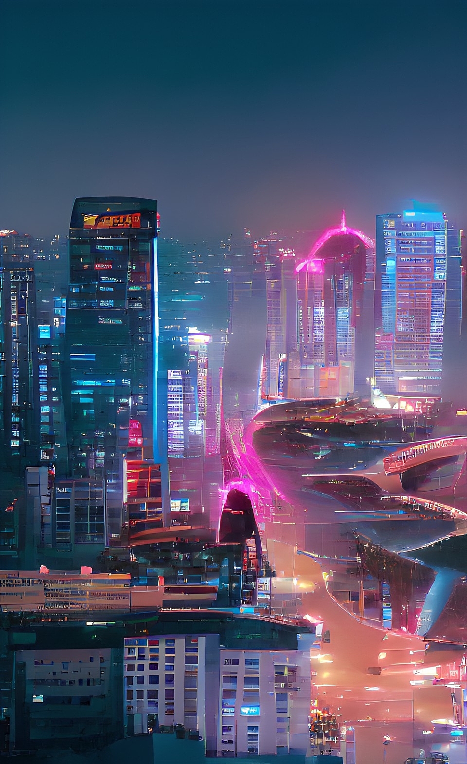 赛博朋克风的临沂（图ZMjk3OTg1NTUy） - 环境/建筑摄影 - 站酷设计师先森WANG原创素材 - 站酷ZCOOL