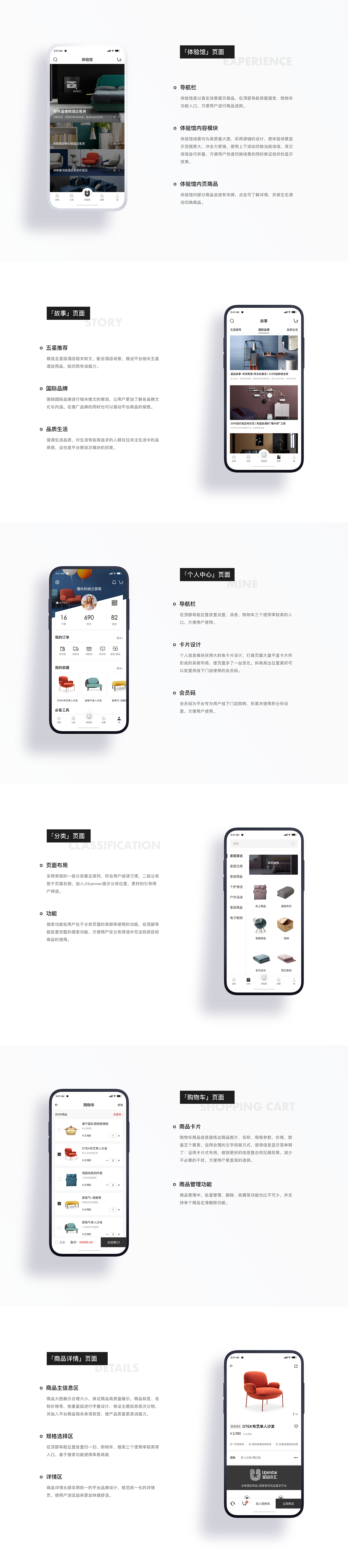 「五星级酒店居家美宅用品商城」-UPINSTAR APP DESIGN