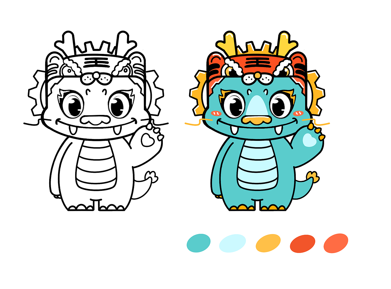 ip设计-"元元"龙吉祥物设计