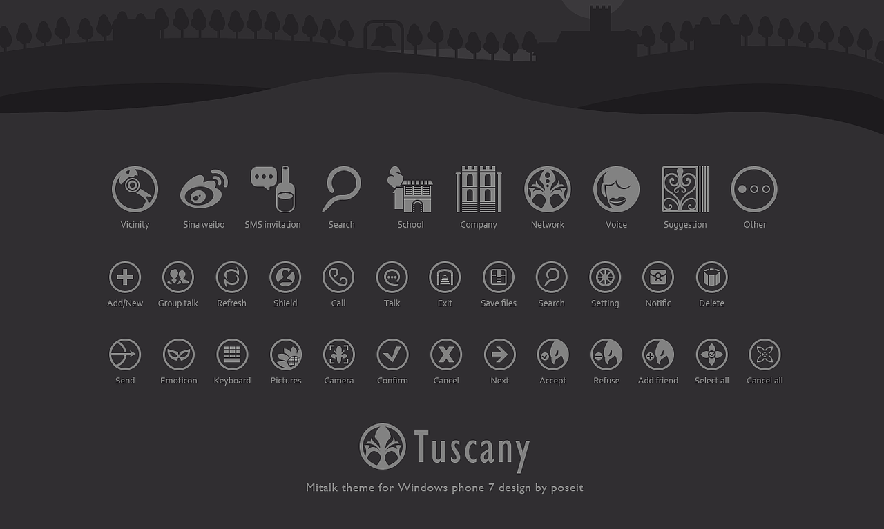 Tuscany（图ZNjUzMzMwNA==） - 主题/皮肤 - 站酷设计师Poseit原创素材 - 站酷ZCOOL