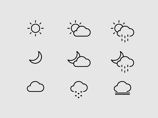 作品-天气UI icons