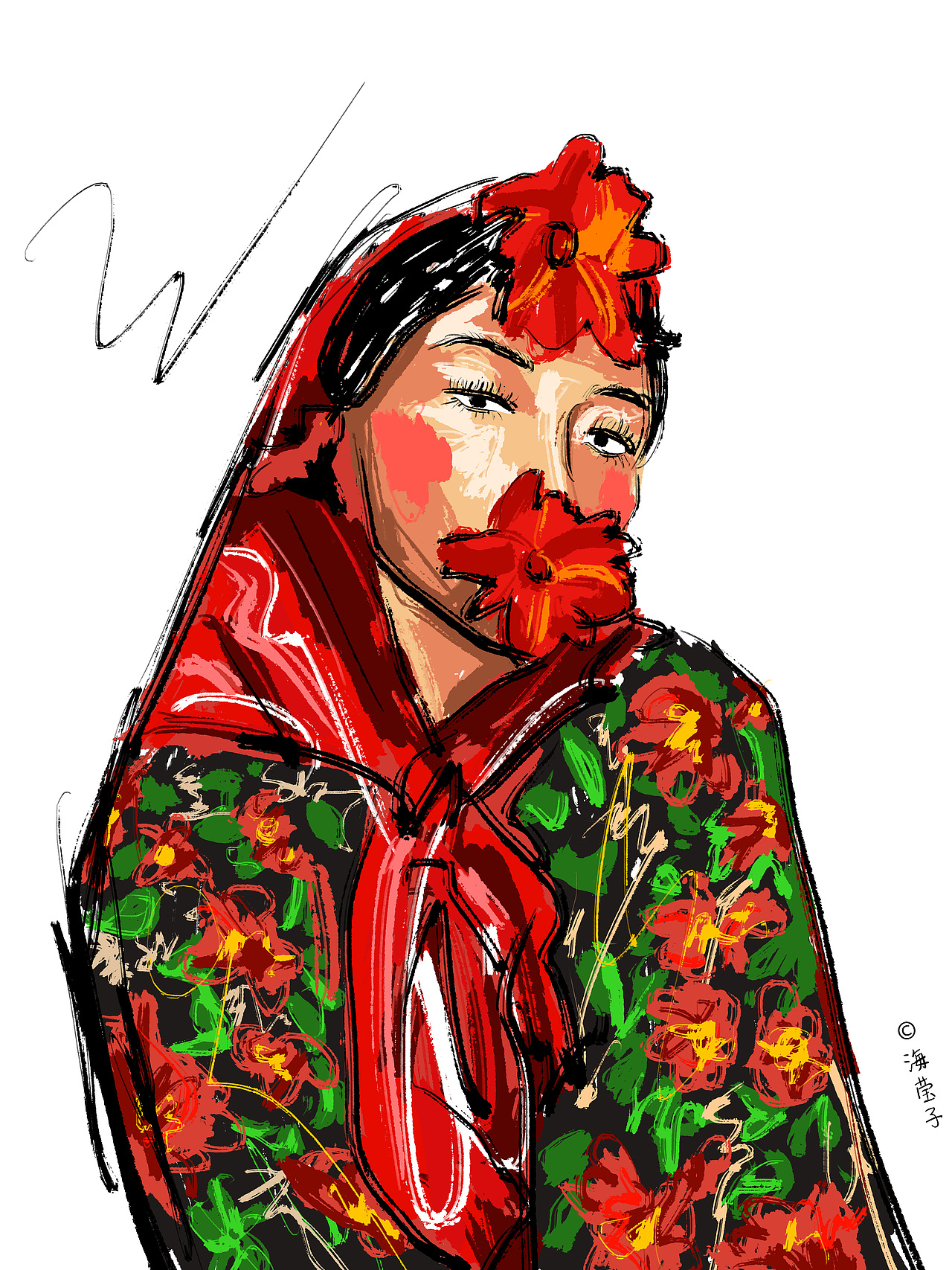 人物时尚插画（图ZMjQ3ODg2MzY4） - 创作习作 - 站酷设计师海莹子原创素材 - 站酷ZCOOL