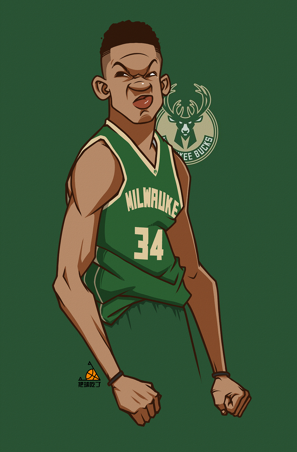 几张nba球星漫画_吃球-站酷zcool