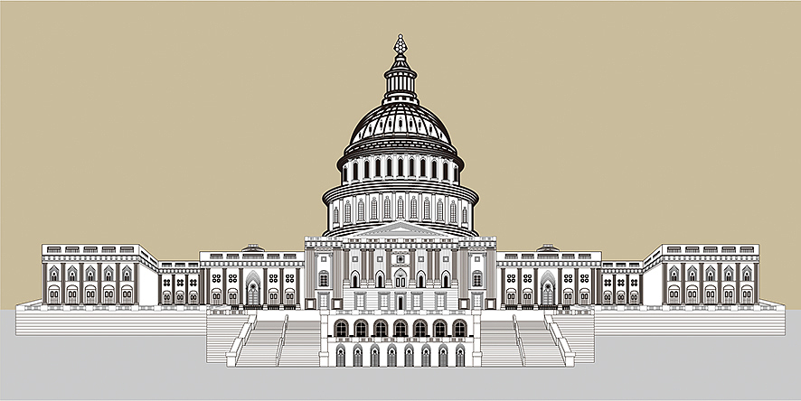 矢量白宫|插画|艺术插画|584951624_原创作品-站酷zcool