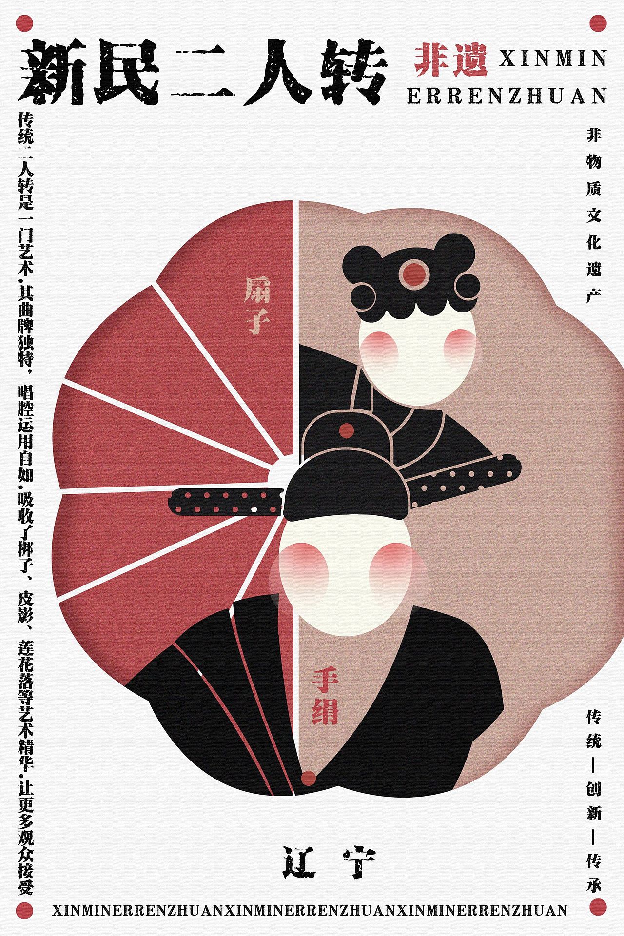 新民二人转—非物质文化遗产海报