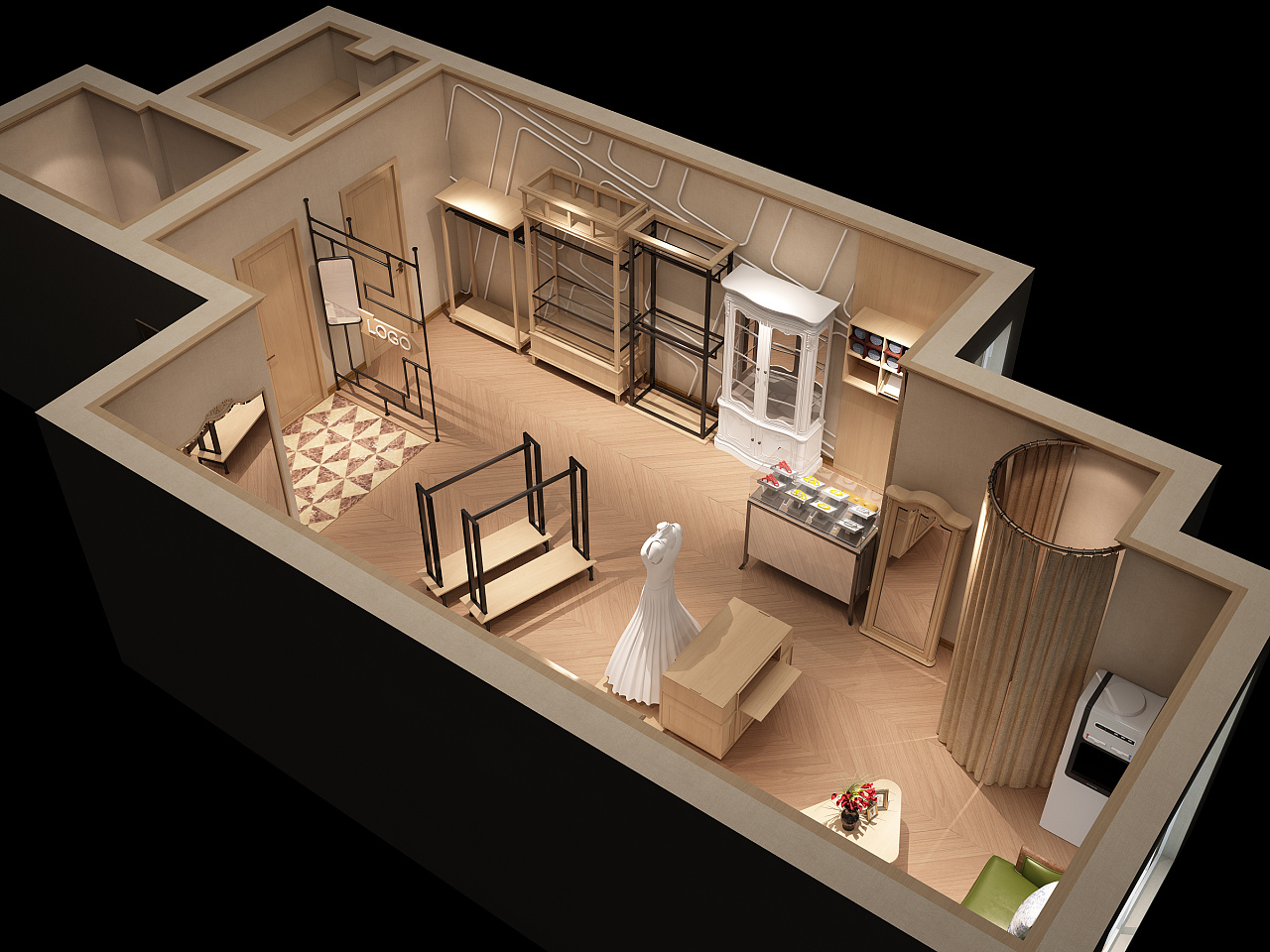 服装店(店中店)|空间|展陈设计|代利强 - 原创作品 - 站酷 (zcool)