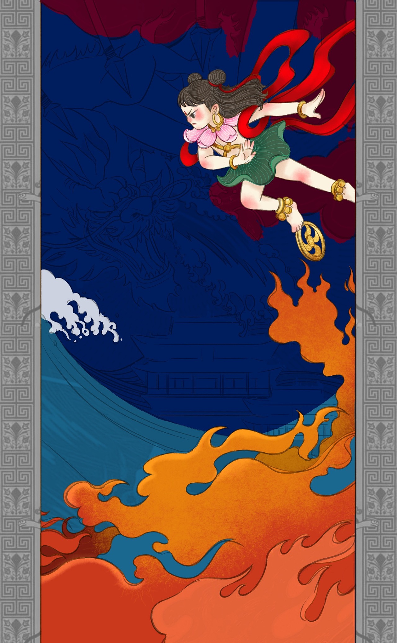 那就心血来潮随便画个哪吒吧