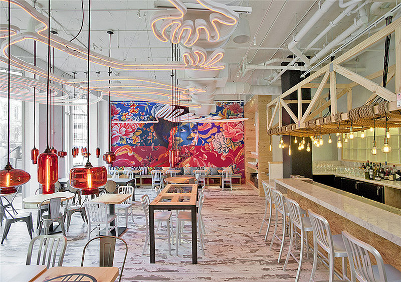 郑州勃朗分享不错的中国风混搭餐厅设计实景图（图ZOTcyMzM3MTI=） - 家装设计 - 站酷设计师郑州餐厅设计公司原创素材 - 站酷ZCOOL