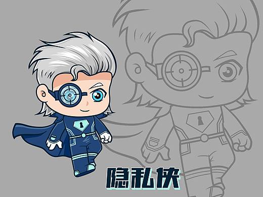 隐私侠 卡通形象创作（个人主页-ZMzgwODUxMDA=） - IP形象 - 站酷设计师JOYCE捷思原创素材 - 站酷ZCOOL