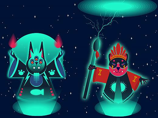 科幻风格潮流插画（个人主页-ZNDQ1MTkzNDg=） - 商业插画 - 站酷设计师谢猫猫v原创素材 - 站酷ZCOOL