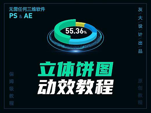 立体饼图动效教程，设计+代码我都一起教你
