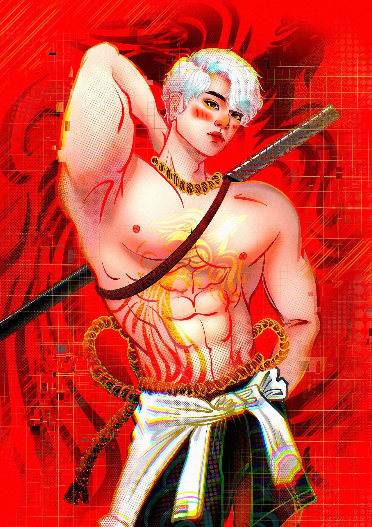 虎年四圣兽拟人（图ZMjg1NzI5NDA0） - 创作习作 - 站酷设计师浮光懵B原创素材 - 站酷ZCOOL