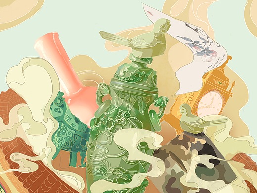 恭王府文创插画