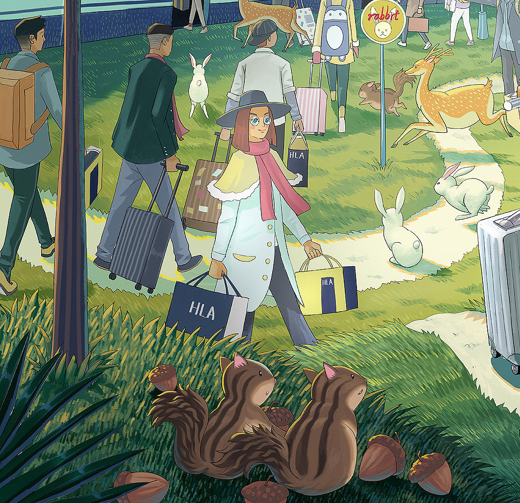 海澜之家2019春节系列插画