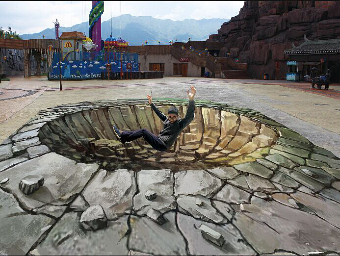 3D画 街头立体画 商场 景区 壁画 地面