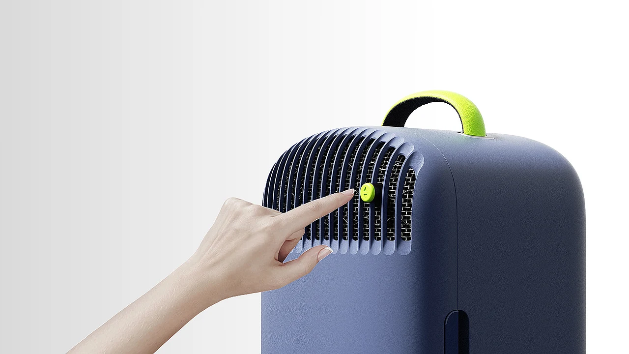 上下可调节来控制风的方向<br>Adjustable up and down to control the direction of the wind