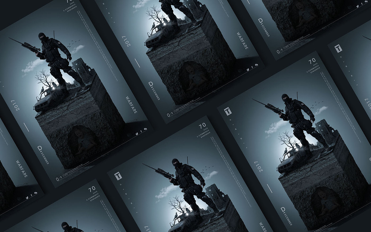 反战合成海报练习