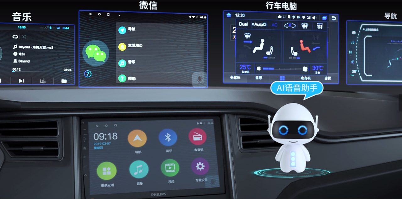 飞利浦3c数码导航仪三维动画广告