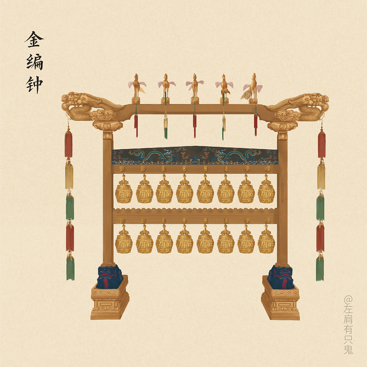 手绘文物插画系列（图ZMzUzNTIzNTk2） - 商业插画 - 站酷设计师左肩有只鬼原创素材 - 站酷ZCOOL