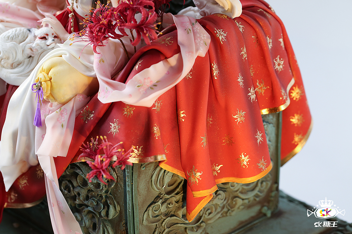 西式翻糖蛋糕工艺复原中国国风神话人物《九尾狐》