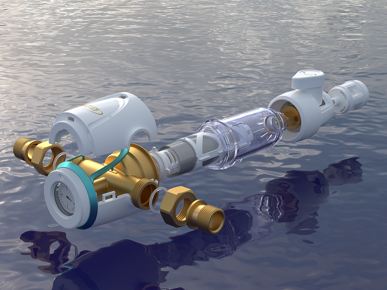 净水器渲染与后期