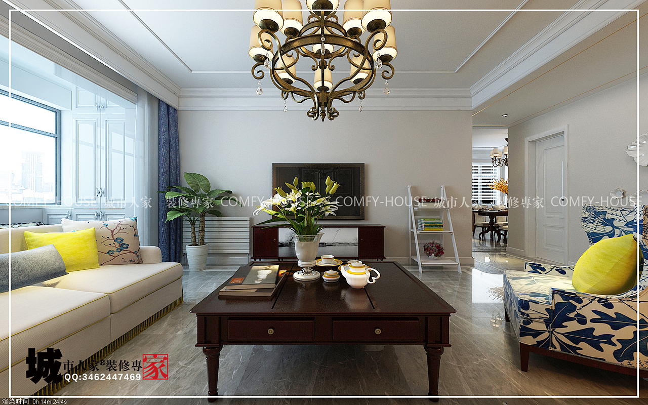 高速绿城.蘭園145㎡三室两厅两卫现代美式装修（图ZMTEyMzY1MzU2） - 家装设计 - 站酷设计师济南城市人家zx原创素材 - 站酷ZCOOL