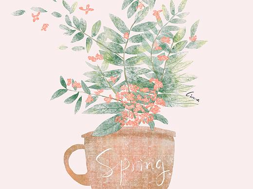 清新花草（个人主页-ZMjc2OTg5NDg=） - 商业插画 - 站酷设计师NANA林那原创素材 - 站酷ZCOOL