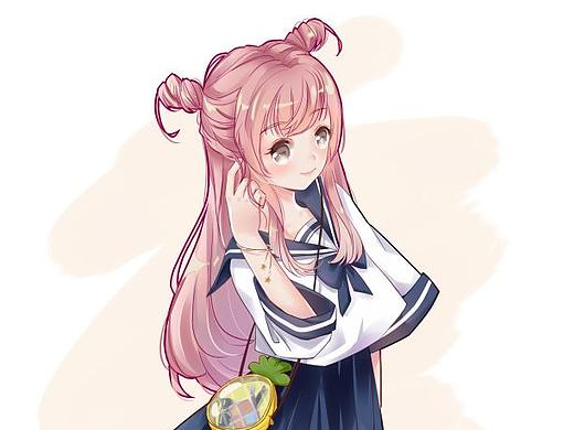 制服少女~日系插画插图~立绘~