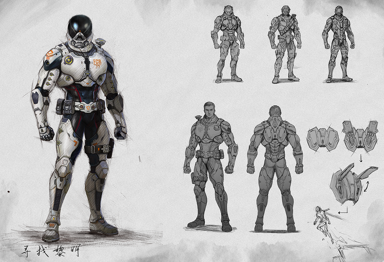 《寻找黎明》一些手稿风格设定（图ZMTYxMzIwNzM2） - 概念设定 - 站酷设计师Adam_陈原创素材 - 站酷ZCOOL