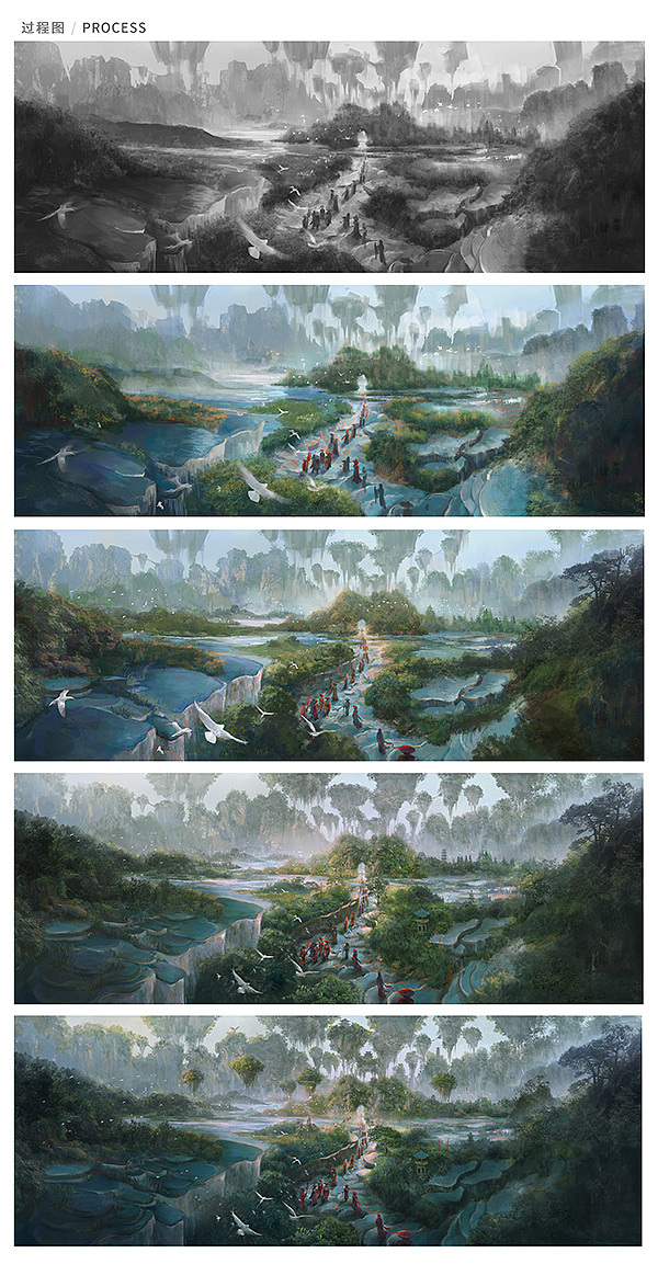 白鸟飞过的山谷