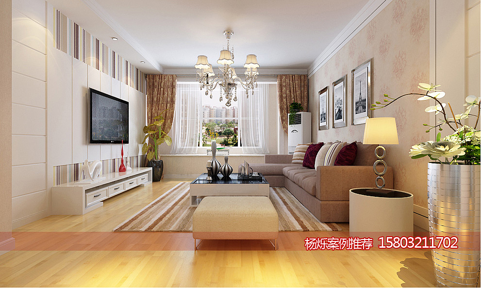 【石家庄卓升尚郡】卓升尚郡133平三室两厅现代简约装修效果图