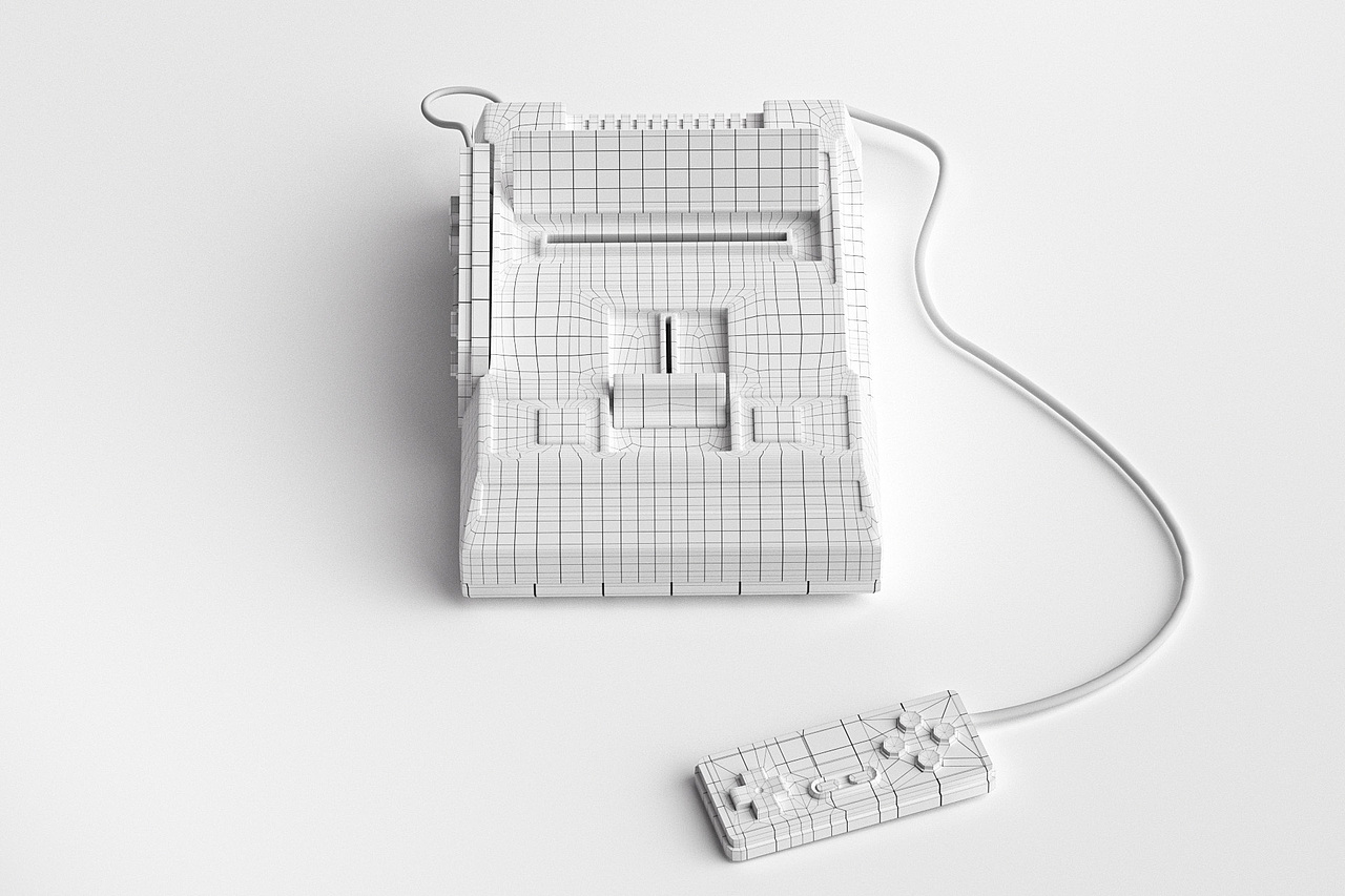 任天堂红白机---C4D硬边建模