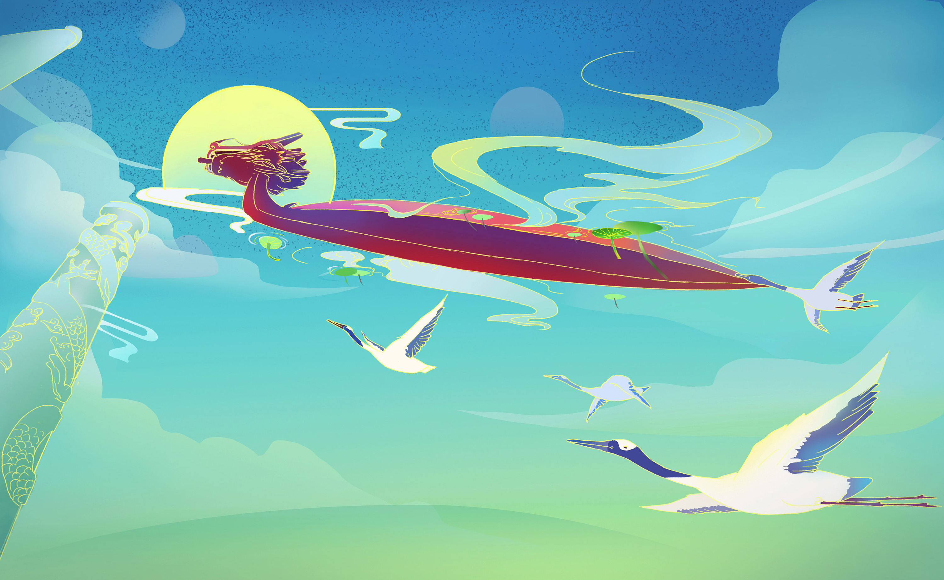 端午龙舟|插画|插画习作|哈利卡机 - 原创作品 - 站酷 (zcool)