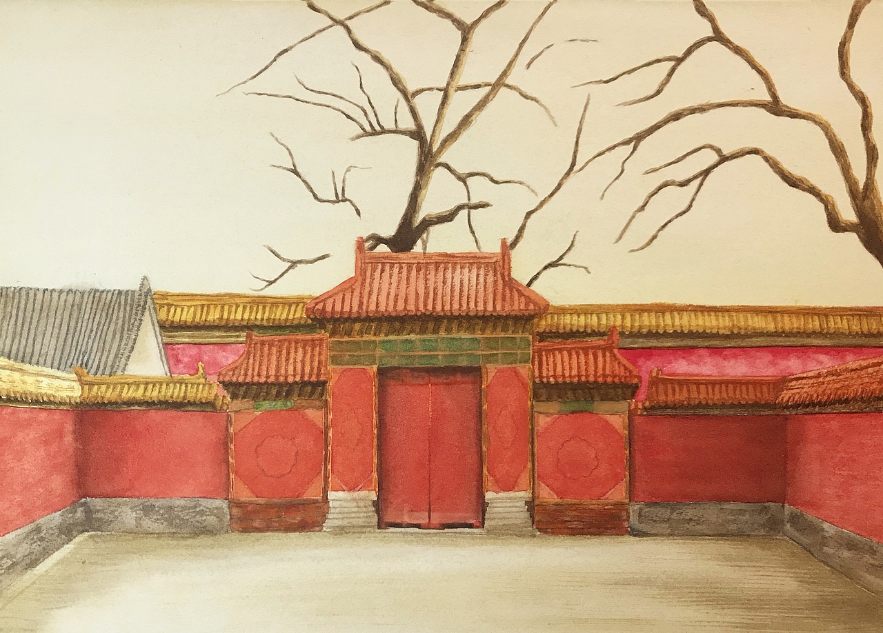 水彩故宫系列|纯艺术|绘画|暮辞水彩_原创作品-站酷zcool